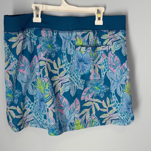 Lilly Pulitzer Luxleta Skort Blue and Pink Floral Print Size Large - Picture 4 of 10